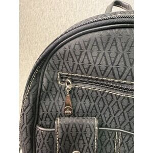 A Line Monogram Backpack Black Logo Print Travel School Casual Bag